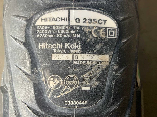 Hitachi g23scy haakse slijpmachine - afbeelding 5 van  5