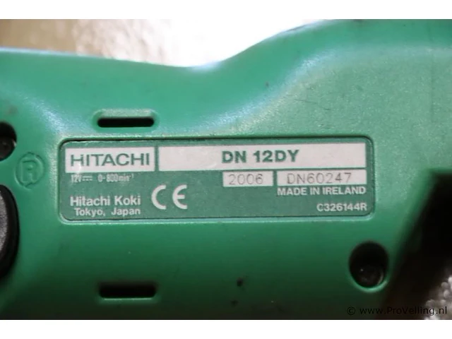 Hitachi haakse slijper op accu type dn12dy - afbeelding 3 van  7