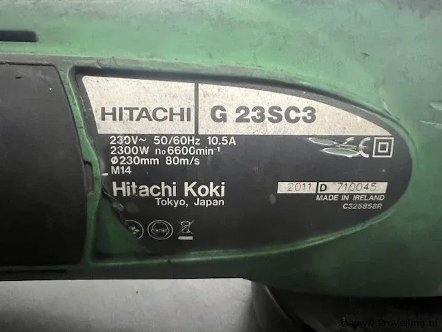 Hitachi haakse slijper - afbeelding 4 van  4