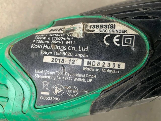 Hitachi haakse slijpmachine - afbeelding 3 van  3