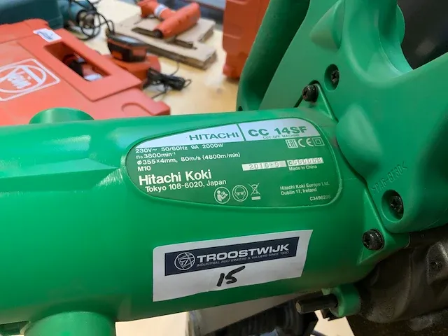 Hitachi koki cc 14 sf doorslijpmachine - afbeelding 2 van  4