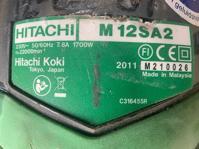 Hitachi m12sa2 bovenfrees - afbeelding 3 van  6