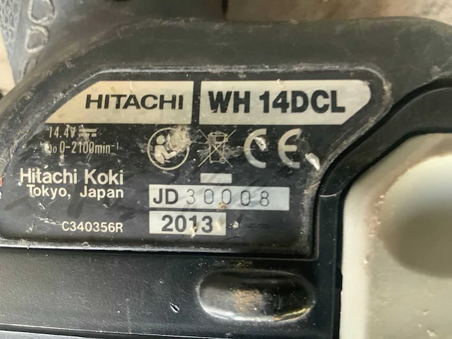 Hitachi wh14dcl haakse schroefmachine - afbeelding 3 van  6
