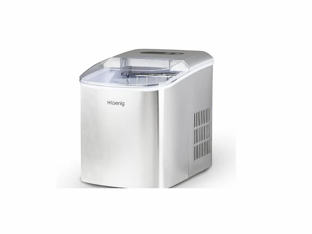 H.koenig ijsblokjesmachine kb14 12kg per dag 2 ijsblokjes formaten zilver - afbeelding 1 van  6