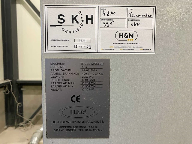 H&m - 2019 - truss-master - zaagautomaat - afbeelding 4 van  14