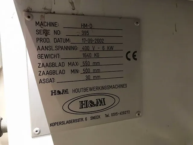 H&m - hm-d - afkortcirkelzaagmachine - 2002 - afbeelding 14 van  17