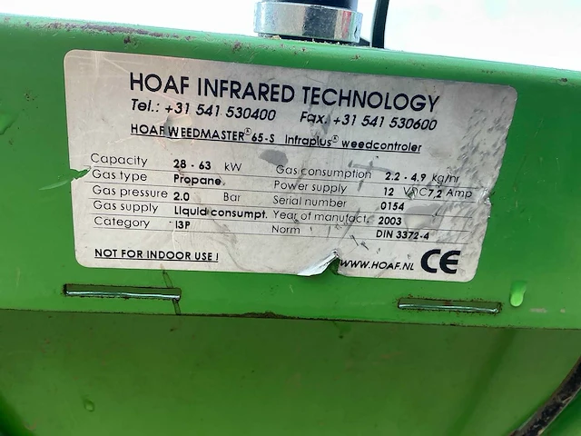 Hoaf weedmaster 65 onkruidbrander - afbeelding 8 van  17
