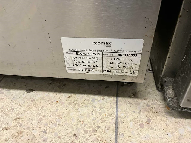 Hobart ecomax 502-10 vaatwasmachine - afbeelding 2 van  10