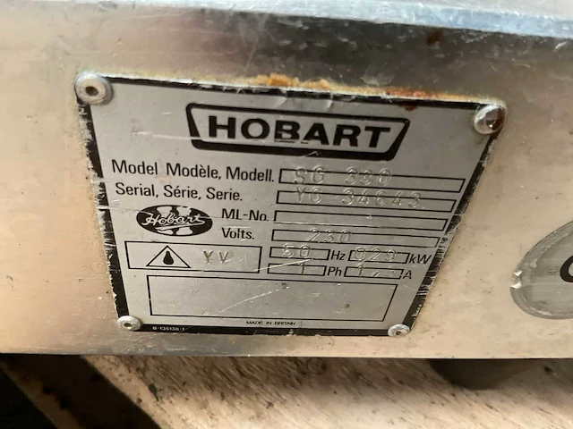 Hobart sg330 snijmachine - afbeelding 7 van  7