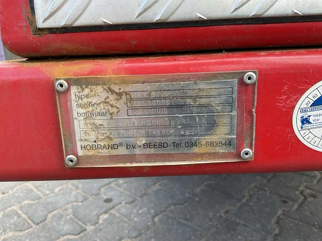 Hobrand schuimblus aanhanger brandweer materiaal - afbeelding 8 van  17