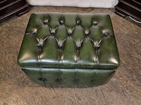 Hocker chesterfield, boxstool, groen - afbeelding 3 van  4