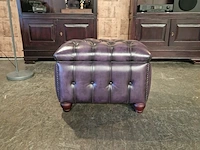 Hocker chesterfield, boxstool, paars - afbeelding 1 van  5