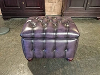 Hocker chesterfield, boxstool, paars - afbeelding 2 van  5