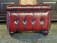 Hocker chesterfield, boxtool, rood - afbeelding 1 van  5