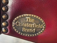 Hocker chesterfield, boxtool, rood - afbeelding 4 van  5