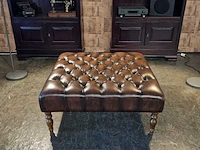 Hocker chesterfield, brothley, bruin - afbeelding 1 van  2
