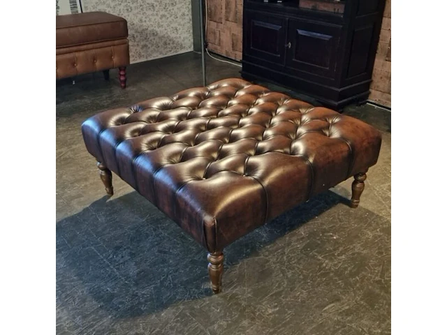 Hocker chesterfield, brothley, bruin - afbeelding 2 van  2
