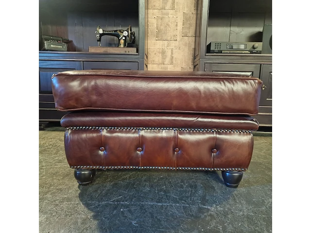 Hocker chesterfield, bruin - afbeelding 1 van  3
