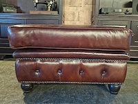 Hocker chesterfield, bruin - afbeelding 1 van  3