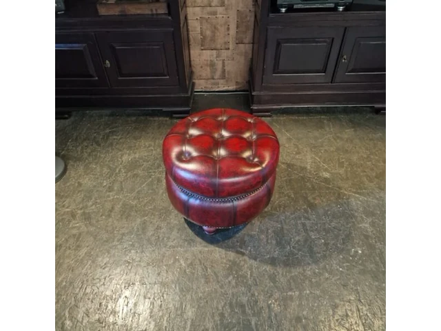 Hocker chesterfield, gyro, rood - afbeelding 2 van  3