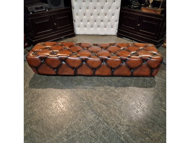 Hocker chesterfield, hauxley, bruin - afbeelding 2 van  3