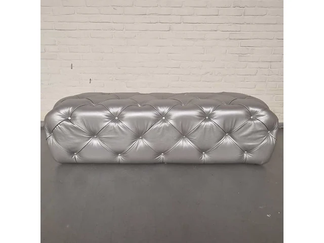 Hocker, chesterfield, hauxley, zilver - afbeelding 1 van  2