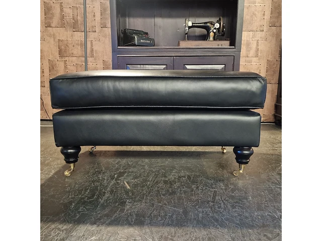 Hocker chesterfield, ingleton, zwart - afbeelding 1 van  3