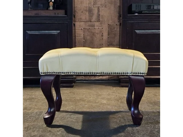 Hocker chesterfield, king, creme - afbeelding 2 van  3