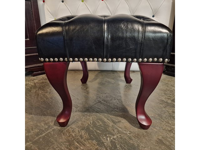 Hocker chesterfield, king, zwart - afbeelding 2 van  4