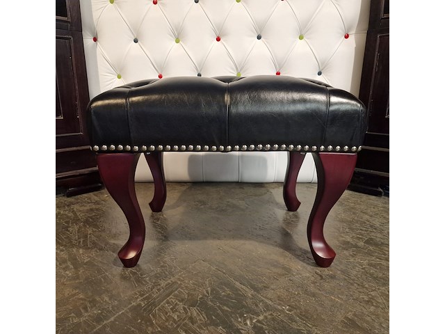 Hocker chesterfield, king, zwart - afbeelding 3 van  4