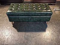 Hocker chesterfield, langholm, groen - afbeelding 1 van  1