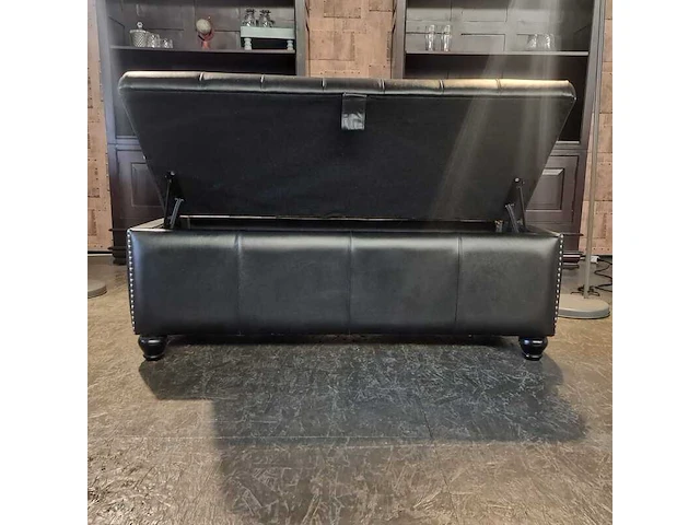 Hocker chesterfield, langholm, zwart - afbeelding 4 van  4