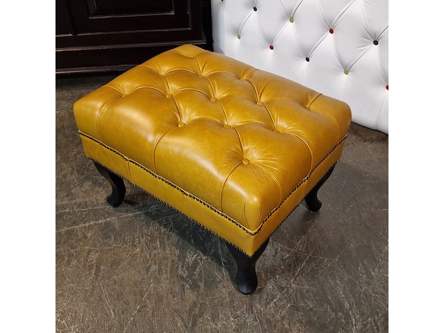Hocker chesterfield, lord, oranje - afbeelding 1 van  4