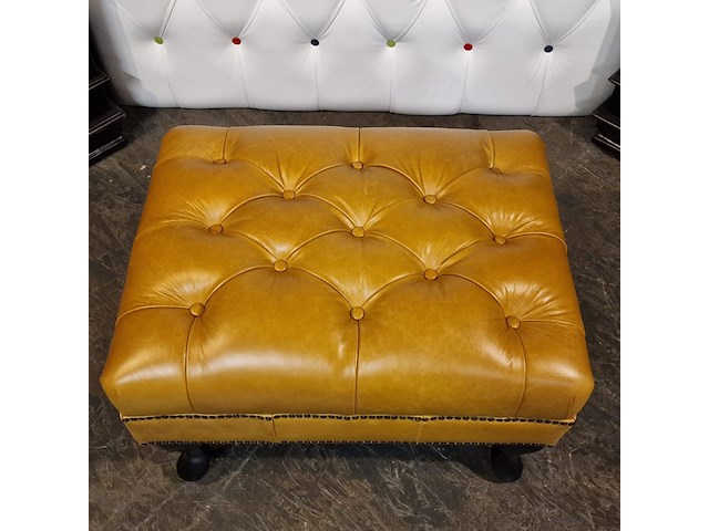 Hocker chesterfield, lord, oranje - afbeelding 2 van  4