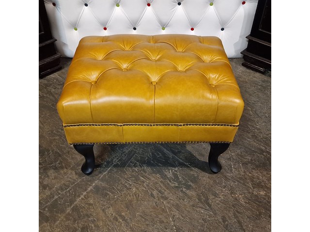 Hocker chesterfield, lord, oranje - afbeelding 3 van  4