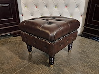 Hocker chesterfield, medburn, bruin - afbeelding 2 van  4
