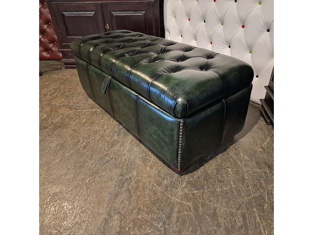 Hocker chesterfield, osborne, groen - afbeelding 3 van  8