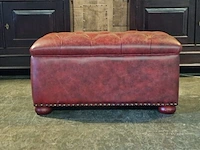 Hocker chesterfield, rood - afbeelding 2 van  3