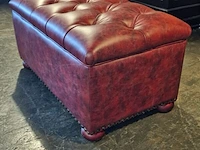 Hocker chesterfield, rood - afbeelding 3 van  3