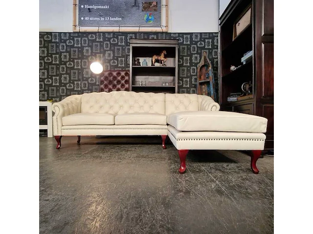 Hoekbank chesterfield, acme, creme - afbeelding 2 van  7