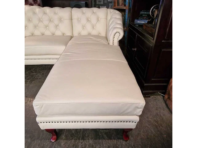 Hoekbank chesterfield, acme, creme - afbeelding 6 van  7