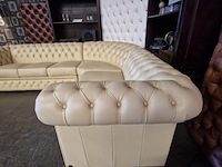 Hoekbank chesterfield, brighton, crème - afbeelding 10 van  13