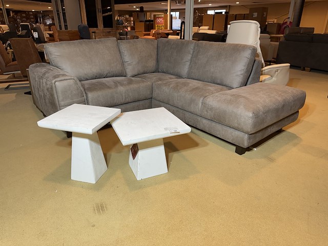 Hoekbank met open eiland, taupe - afbeelding 1 van  5