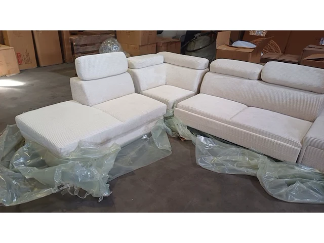 Hoekbank slaapbank 280x240, sanderz, creme, 2025 - afbeelding 1 van  4