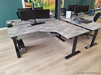 Hoekbureau, elektrisch verstelbaar - 200x160x80cm - afbeelding 1 van  3