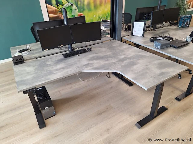 Hoekbureau, elektrisch verstelbaar - 200x160x80cm - afbeelding 2 van  3