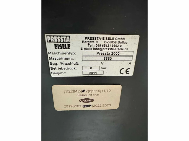 Hoekenpersmachine | pressta pv 2000 - 2011 - afbeelding 3 van  3