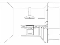 Hoekopgestelde keuken - afbeelding 5 van  7