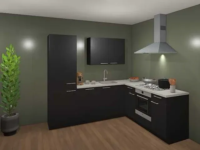 Hoekopgestelde keuken - afbeelding 2 van  6