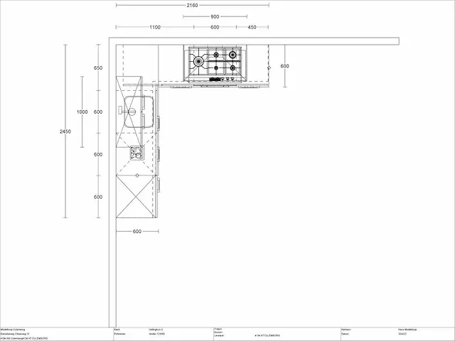 Hoekopgestelde keuken - afbeelding 3 van  6